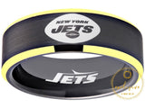 New York Jets Ring Black & Gold Wedding Ring Sizes 6 - 13 #jets #nyjets
