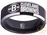 Cleveland Browns Ring Black & Silver Wedding Band | Sizes 4-17 | #browns #dawgpound