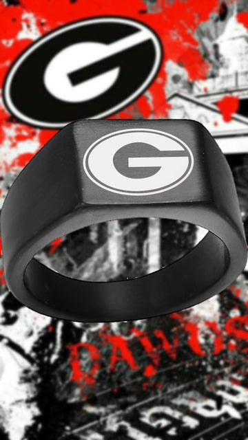 Georgia Bulldogs Ring | Black | Sizes 8-12 | Customizable