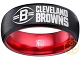 Cleveland Browns Ring Black & Red Wedding Band | Sizes 6-13 | #browns #dawgpound