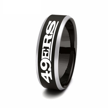 San Francisco 49ers Logo Ring Wedding Ring Anniversary Gifit Idea #49ERS #nfl