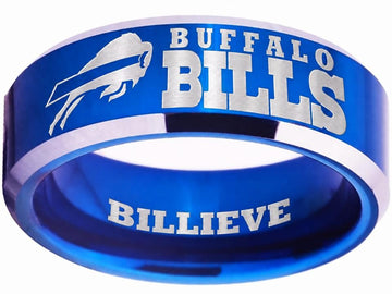 Buffalo Bills Ring | Blue & Silver | Customizable