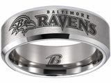 Baltimore Ravens Ring | Silver Wedding Band