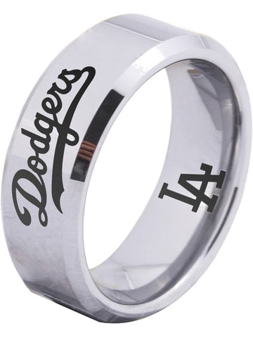 LA Dodgers Ring | Silver Wedding Band | Sizes 4-17 #dodgers