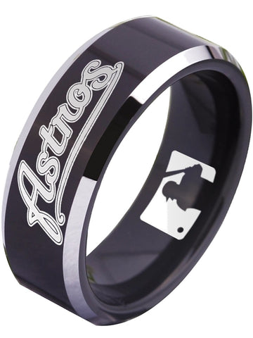 Houston Astros Ring Black Ring 8mm Tungsten Ring #mlb #astros