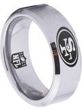49ers Ring | Silver Wedding Ring | Sizes 4-17 #49ers