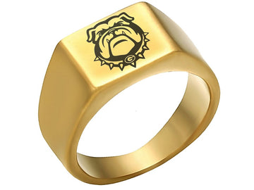 Georgia Bulldogs Ring | Gold | UGA Bulldog Logo Ring | Sizes 8-12