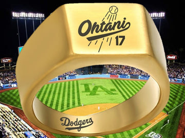 Shohei Ohtani LA Dodgers Gold Titanium Ring - Sizes 8 - 12 #Dodgers