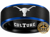 Texas Longhorns Ring | Black & Blue Logo UT Culture Ring