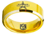 Dallas Cowboys Ring Gold Ring 8mm Tungsten Ring #cowboys