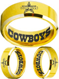 Dallas Cowboys Ring Gold & Silver Wedding Band | Sizes 4-17 #cowboys
