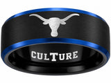 Texas Longhorns Ring | Black & Blue Logo UT Culture Ring