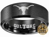 Texas Longhorns Ring | Matte Black | UT Culture RIng