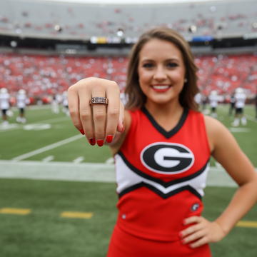 Georgia Bulldogs Ring | Rose Gold & Black Wedding Band | Sizes 6 - 13 | #UGA