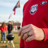 Georgia Bulldogs Ring | Gold & Black Wedding Band | Sizes 6 - 13