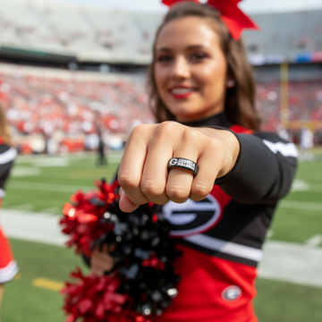 Georgia Bulldogs Ring | Black Wedding Band | Sizes 6 - 13 | #UGA