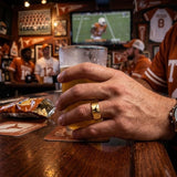 Texas Longhorns Ring | Matte Gold Ring | UT Wedding Band