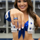 Cowboys Ring | Blue & Silver Wedding Ring | Sizes 4-17