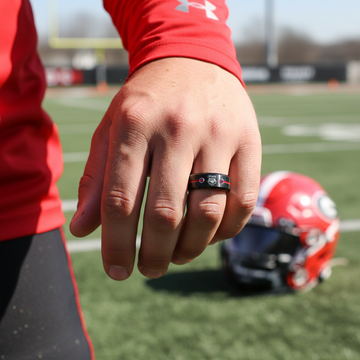 Georgia Bulldogs Ring | Black & Red Wedding Band | Sizes 6 - 13